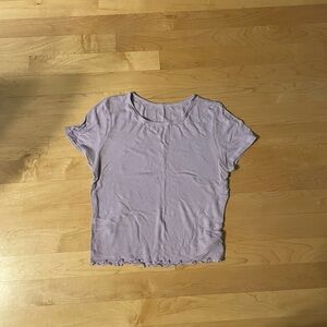 American Eagle Purple Ribbed Croptop